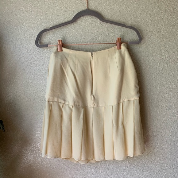 Vintage Ellen Tracy Yellow Silk Skirt - Picture 5 of 7